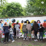 Graffitis citoyens par les enfants du CADA et du Mixcube