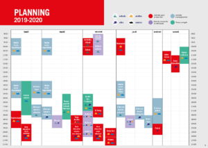 planning des activités du Mixcube 2019-2020